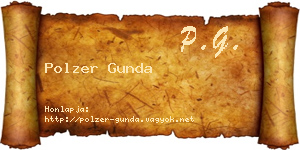 Polzer Gunda névjegykártya
